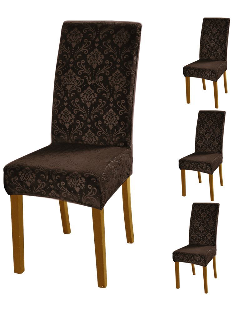     			HOKIPO 4 Seater Velvet Chair Cover ( Pack of 4 )