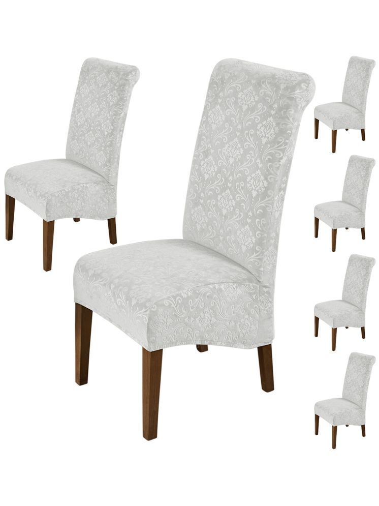     			HOKIPO 6 Seater Velvet Chair Cover ( Pack of 6 )