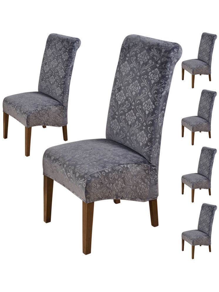     			HOKIPO 6 Seater Velvet Chair Cover ( Pack of 6 )