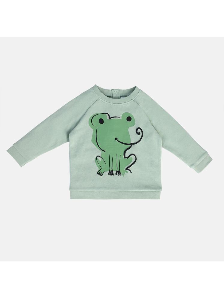     			Miniklub Baby Boys Round Neck Full Length Knit Sweat Shirt (Green Color)