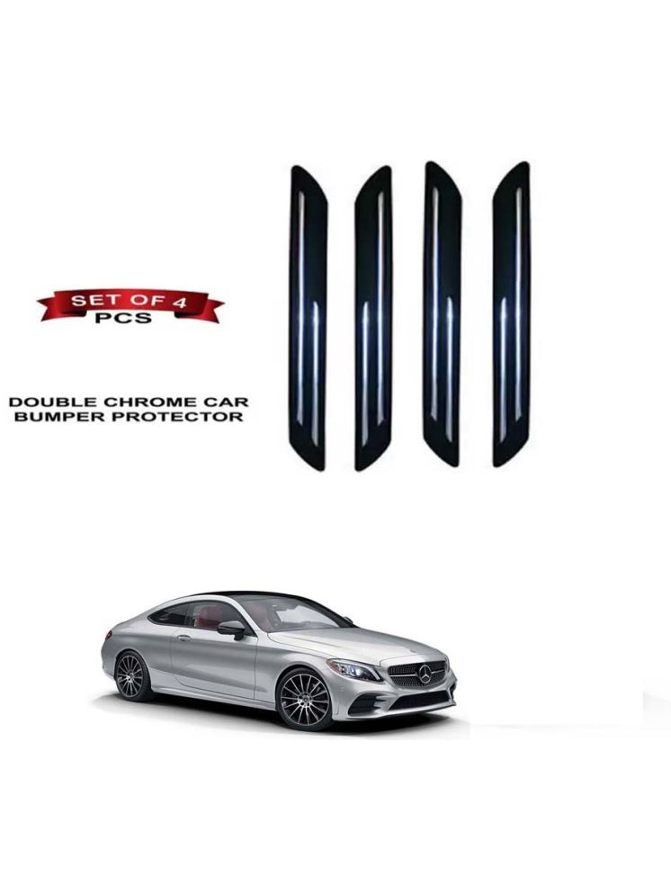     			RONISH Rubber Car Bumper Protector Guard (Double Chrome) For Mercedes Benz C-Coupe