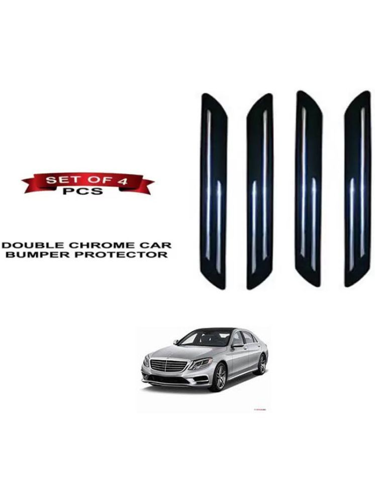     			RONISH Rubber Car Bumper Protector Guard (Double Chrome) For Mercedes Benz S-Class