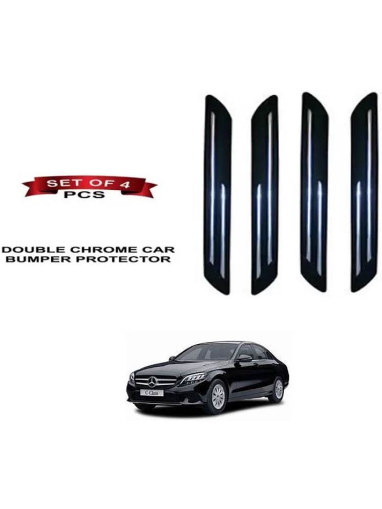     			RONISH Rubber Car Bumper Protector Guard (Double Chrome) For Mercedes Benz C-Class