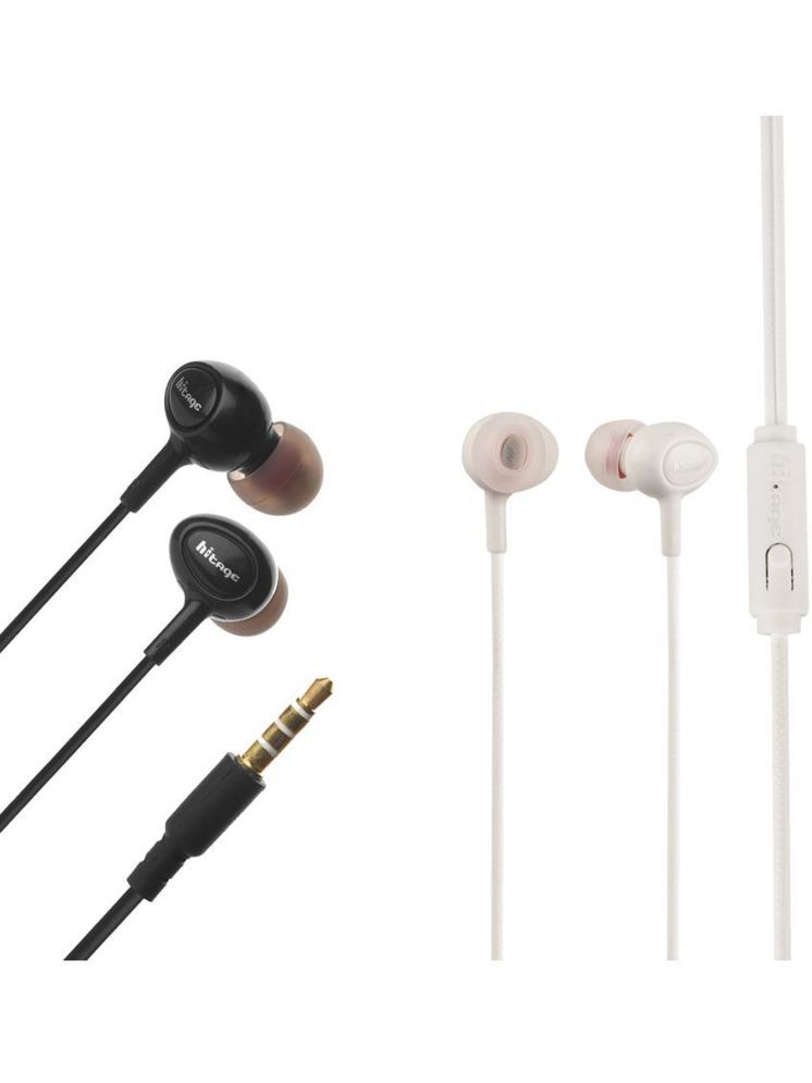     			hitage Combo HB268 Earphone 3.5 mm Wired Earphone In Ear Comfortable In Ear Fit Black