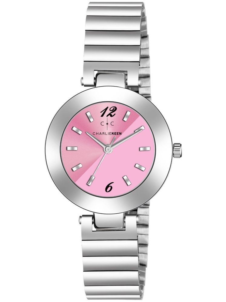     			CHARLIEKEEN Silver Stainless Steel Analog Womens Watch