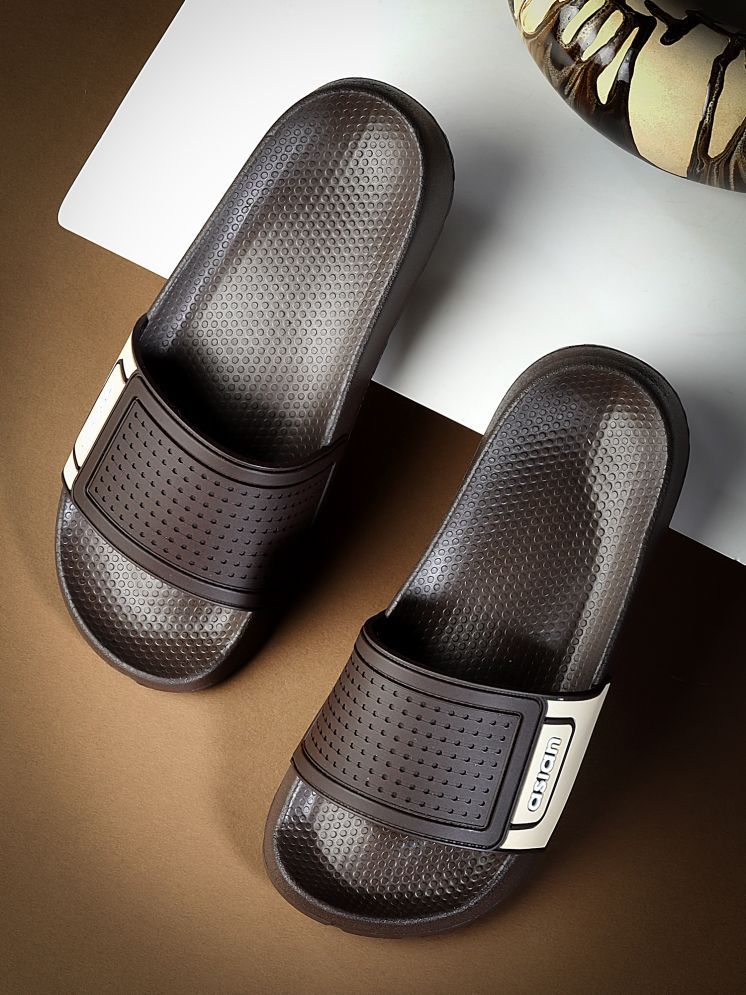     			ASIAN Brown Men's Slide Flip Flop