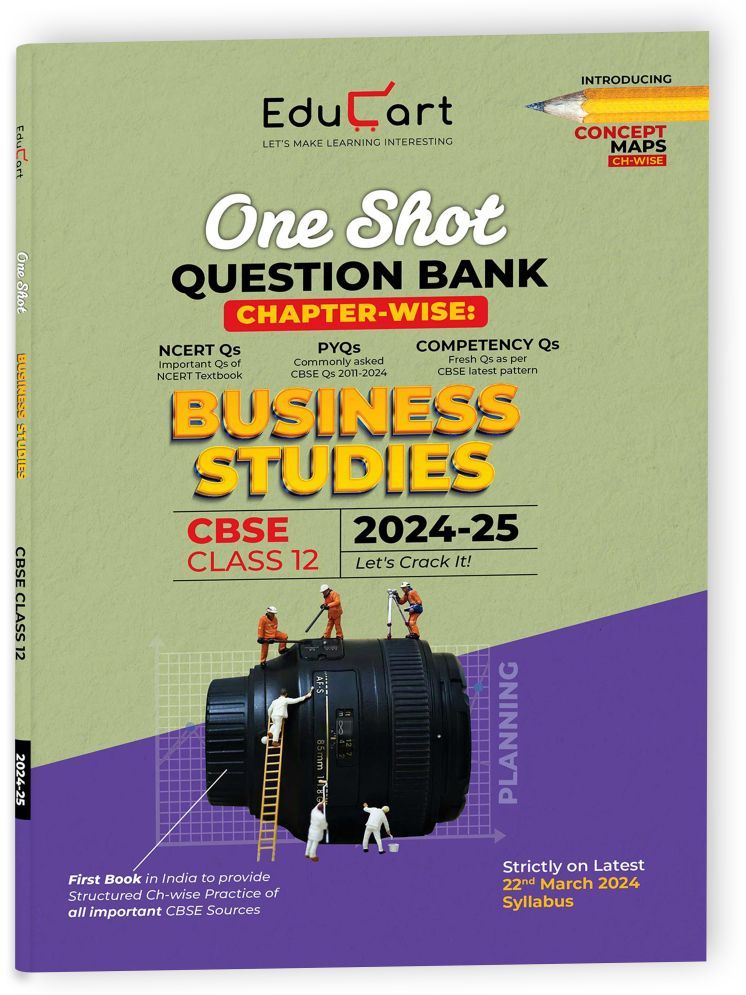     			Educart CBSE Class 12 BUSINESS STUDIES One Shot Question Bank 2024-25 (Updated for 2025 Exam)