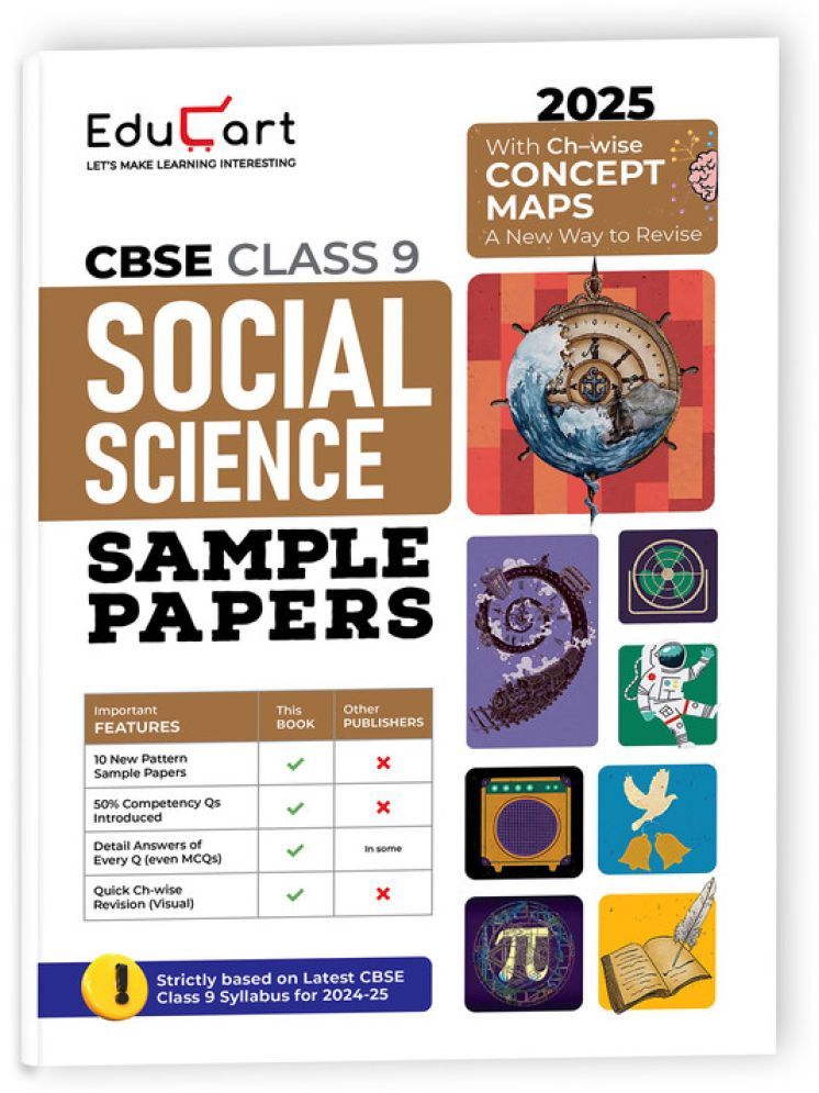     			Educart CBSE Social Science Class 9 Sample Papers for 2024-25 (Introducing Revision Maps) 2025