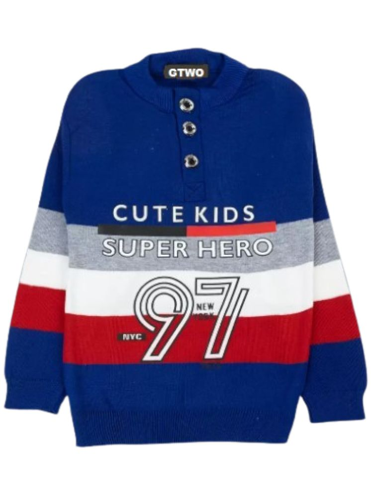     			GTwo Pack of 1 Boys Woollen Blend Pullover Sweater ( Blue )