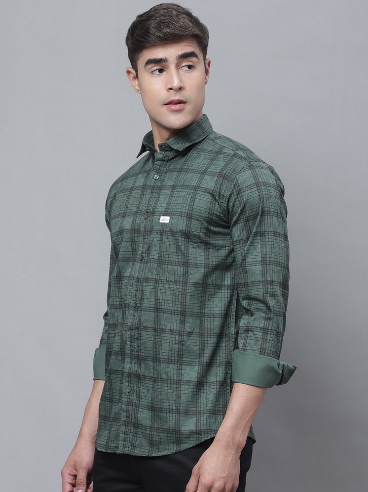     			MAJESTIC MAN 100% Cotton Slim Fit Checks Full Sleeves Men's Casual Shirt - Green ( Pack of 1 )