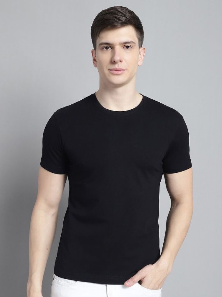     			REDESIGNWEBGO 100% Cotton Regular Fit Printed Half Sleeves Men's Round T-Shirt - Black ( Pack of 1 )