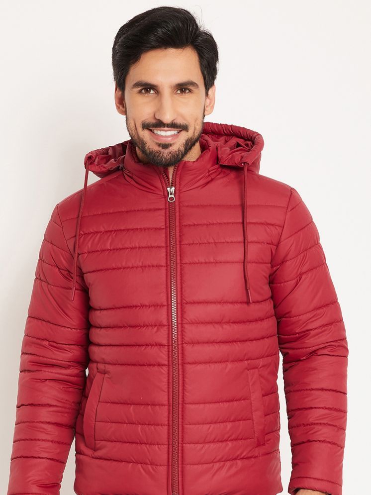     			VERO AMORE Polyester Men's Quilted & Bomber Jacket - Maroon ( Pack of 1 )