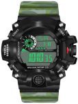 Rhonium Multicolor PU Digital Men's Watch