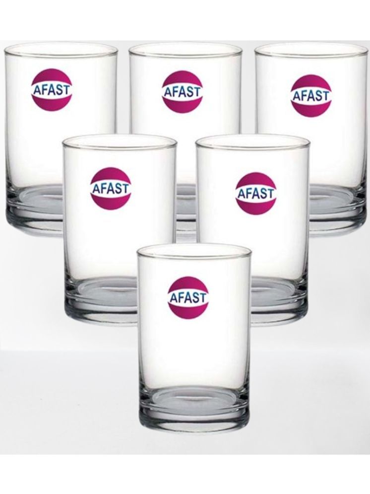     			AFAST Party Glass/Beer Mug Glass Plain Glasses Set 350 ml ( Pack of 6 ) Transparent