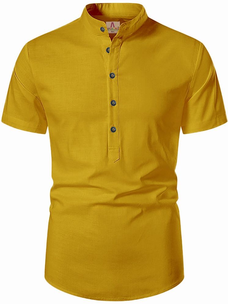     			Apektra Yellow Cotton Men's Regular Kurta ( Pack of 1 )