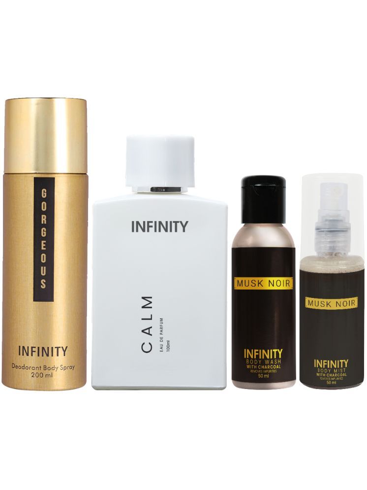     			Infinity Calm Perfume, Gorgeous Deodorant, Musk Noir Body Wash & Musk Noir Body Mist Pack of 4