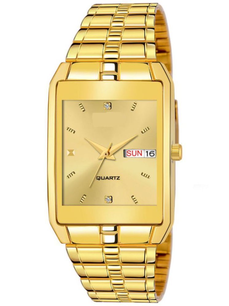     			Rhonium Gold Metal Analog Men's Watch