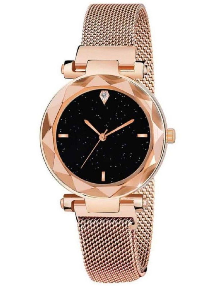     			Rhonium Rose Gold Metal Analog Womens Watch