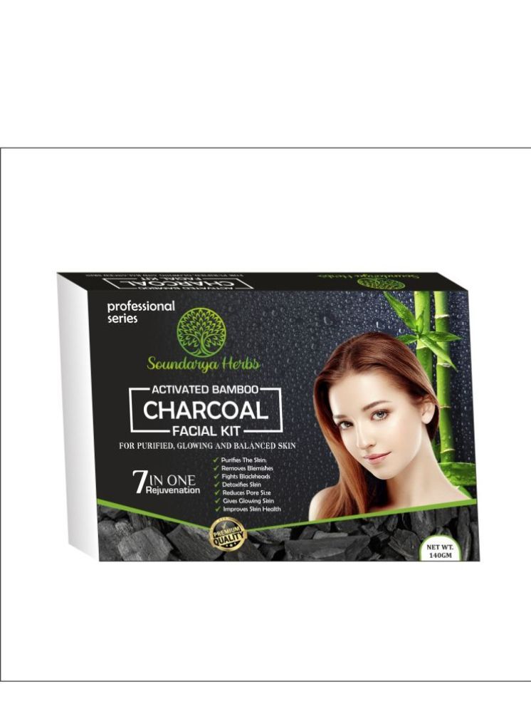     			Soundarya Herbs Activated Bamboo Charcoal 3 Times Use Facial Kit For All Skin Type Aloe Vera 1 ( Pack of 1 )