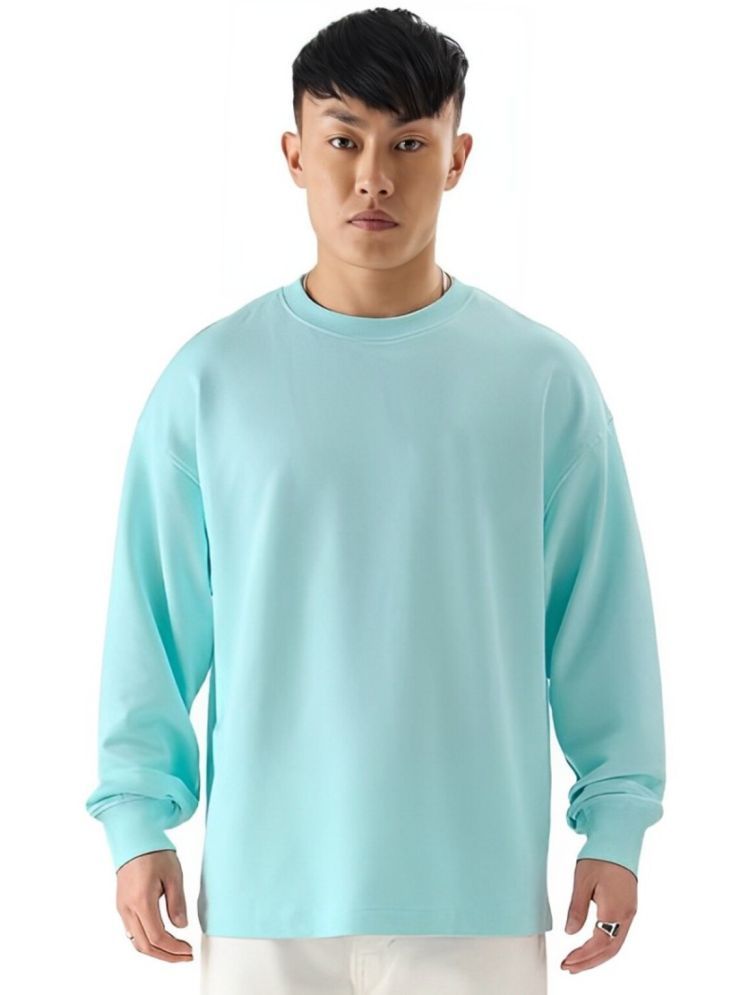     			curvy comfort Cotton Blend Regular Fit Solid Full Sleeves Men's Round T-Shirt - Sky Blue ( Pack of 1 )