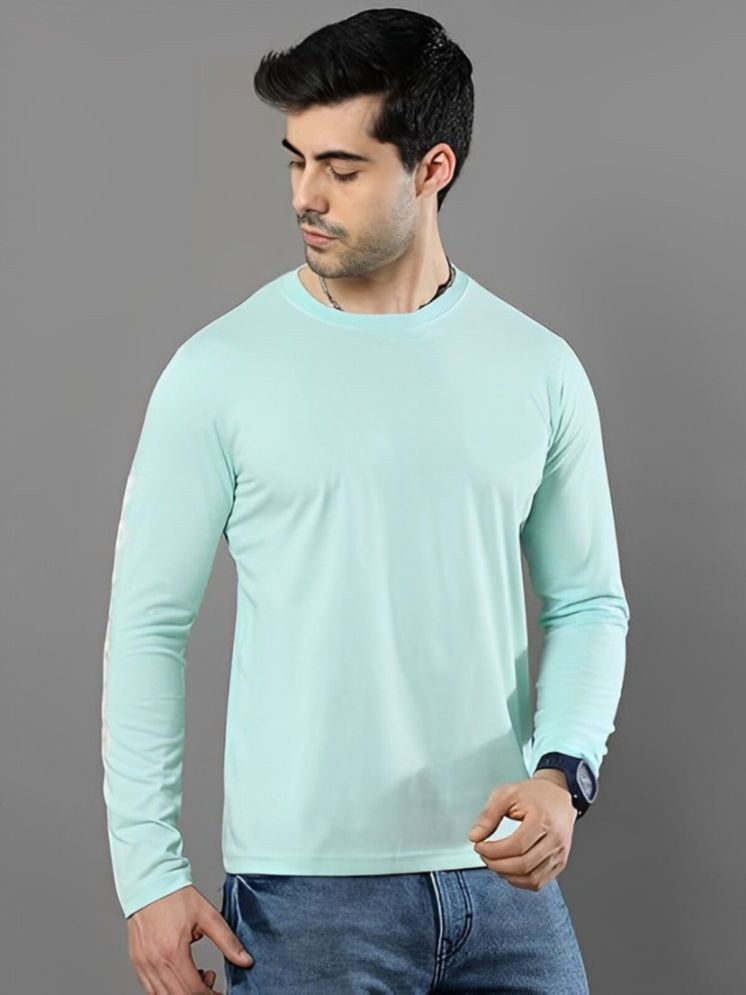     			curvy comfort Cotton Blend Regular Fit Solid Full Sleeves Men's Round T-Shirt - Sea Green ( Pack of 1 )