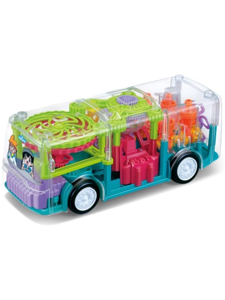     			PANSHUB Transparent Concept Bus 3D Super Bus Toy, Bus Toy for Kids with 360 Degree Rotation, Gear Simulation Mechanical Bus, Sound & Light Toys for Kids Boys & Girls ABS Plastic (Concept Bus 3D)