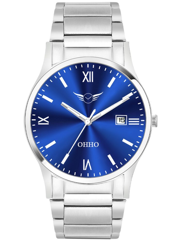     			OHHO Silver Stainless Steel Analog Men's Watch