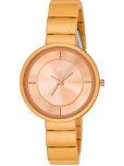 SHMOFY LUXRY Gold Stainless Steel Analog Womens Watch