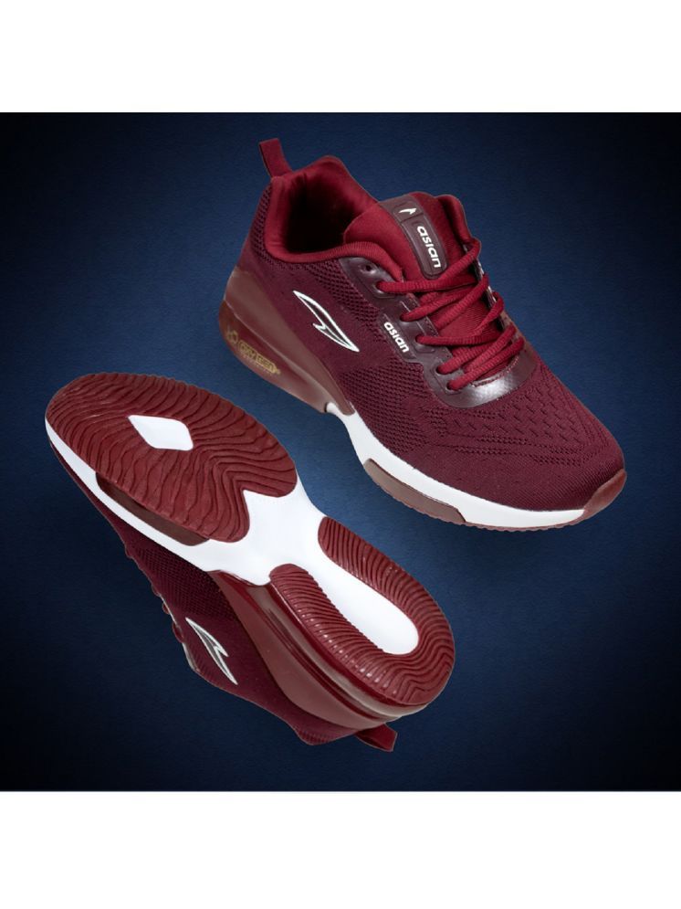     			ASIAN OXYGEN-01 Maroon Men's Sports Running Shoes