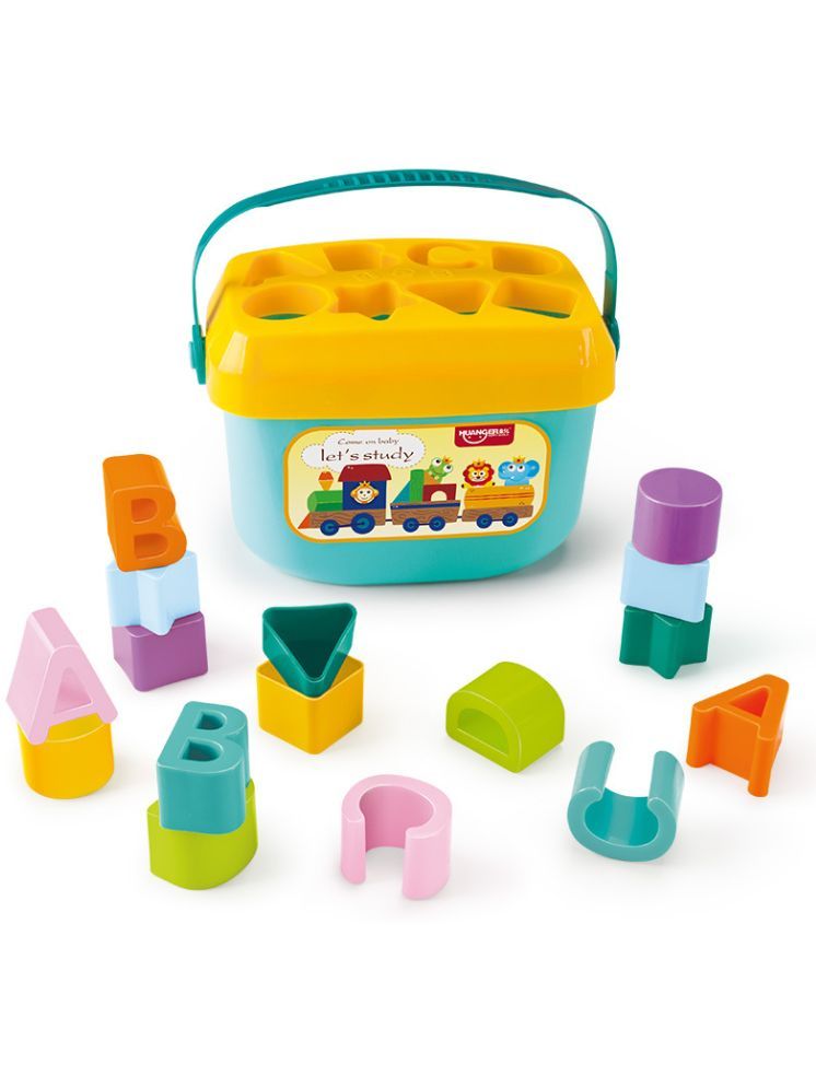     			PANSHUB Baby's First Shape Sorting Blocks Learning- Educational Activity Toys with 16 Building Blocks - Multicolor (16 Pieces)