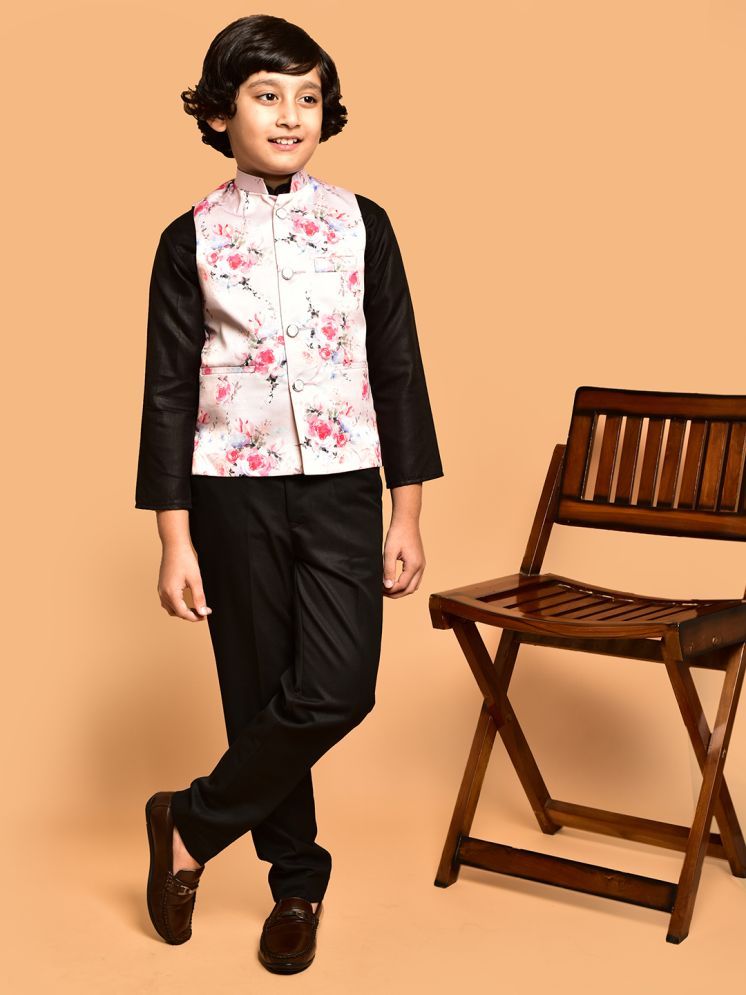     			PRINTCULTR Pink Cotton Blend Boys Nehru Jacket ( Pack of 1 )