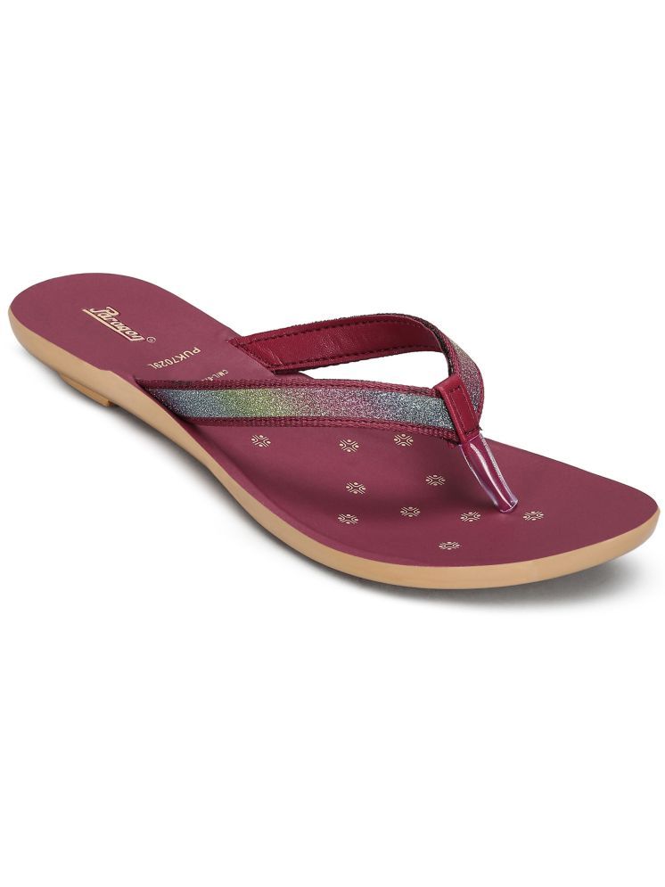     			Paragon Maroon Women's Flats