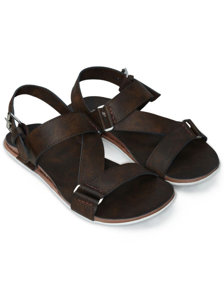     			STEPSOFT - Brown Men's Sandals