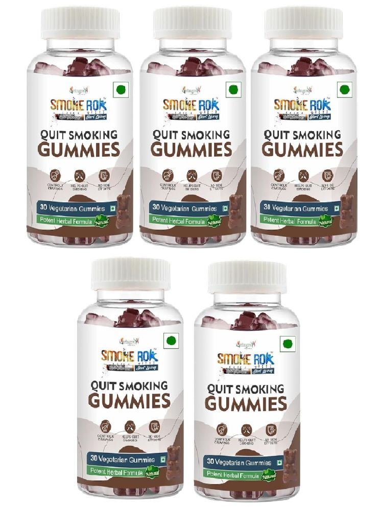     			Vringra Smoke Rok Gummies | Anti Addiction Gummies For Men & Women Chewable Tablets 30 gm Pack of 5