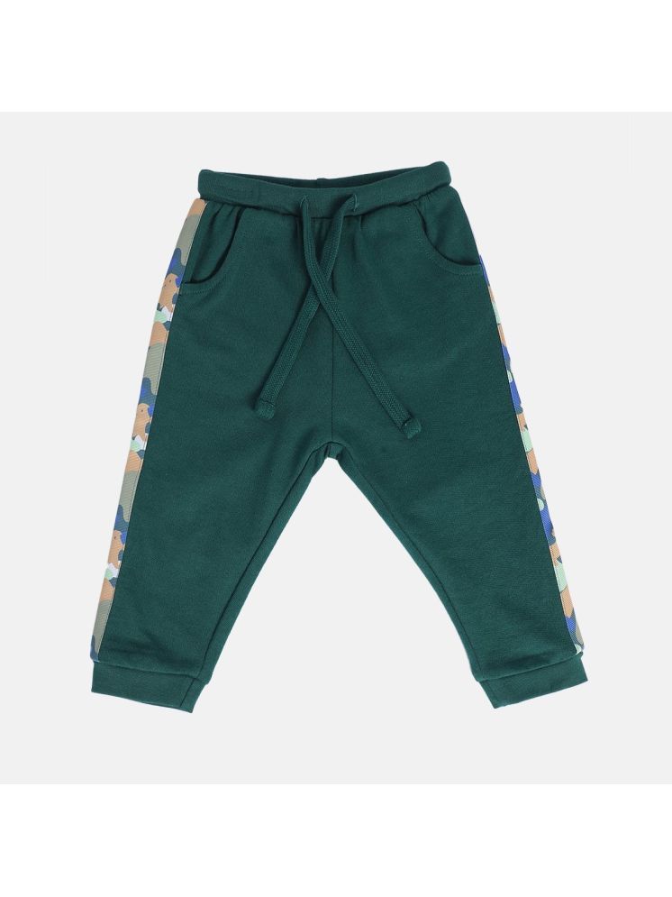     			Miniklub Baby Boys All Around Elastic Full Length Knit Jogger (Green Color)