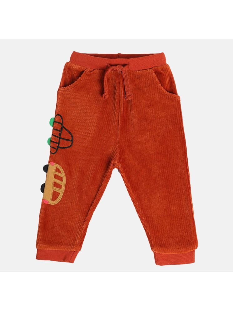     			Miniklub Baby Boys All Around Elastic Full Length Knit Jogger (Brown Color)