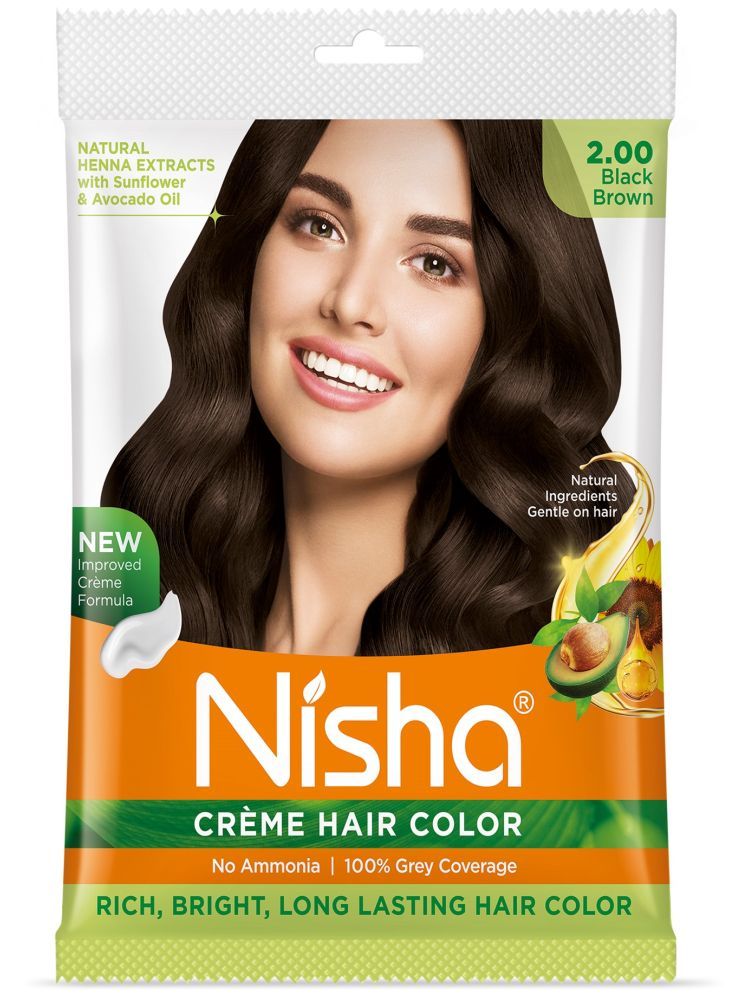     			Nisha Ammonia Free Permanent Hair Color 40 g Black