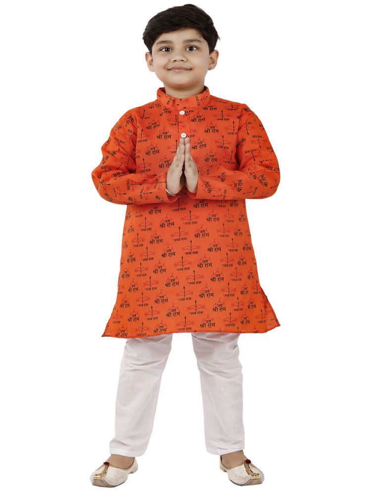     			s muktar garments Orange Cotton Blend Boys ( Pack of 1 )