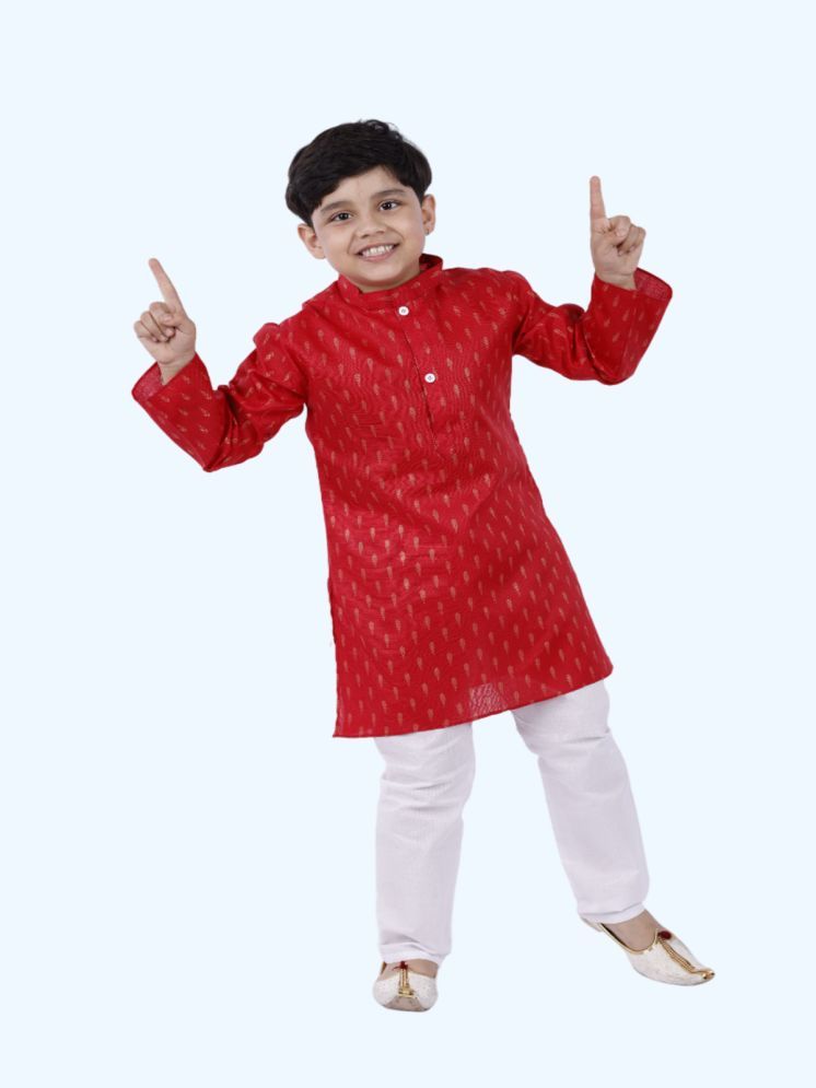     			s muktar garments Red Cotton Blend Boys ( Pack of 1 )