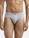 Jockey 8035 Men Super Combed Cotton Solid Poco Brief - Grey Melange