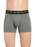 Jockey NY02 Men Super Combed Cotton Elastane Printed Trunk - Mid Grey with Black