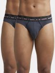 Jockey US17 Men Super Combed Cotton Rib Solid Brief - Graphite (Pack of 2)