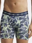 Jockey NY03 Men Super Combed Cotton Elastane Stretch Printed Boxer Brief - Navy & Neon