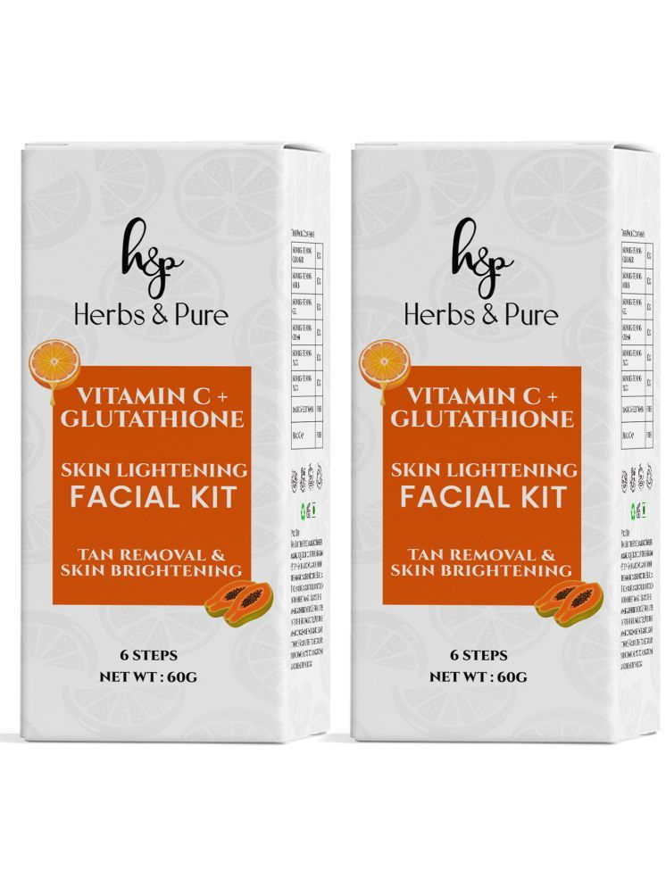     			Herbs and Pure Facial Kit 1 Time Use Facial Kit For All Skin Type Orange 2 ( Pack of 2 )