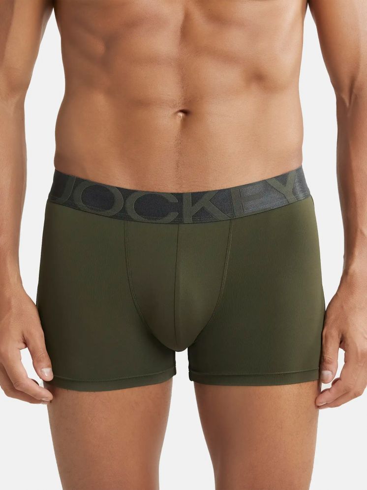     			Jockey IC28 Men Tactel Microfiber Elastane Solid Trunk with Moisture Move Properties - Forest Night