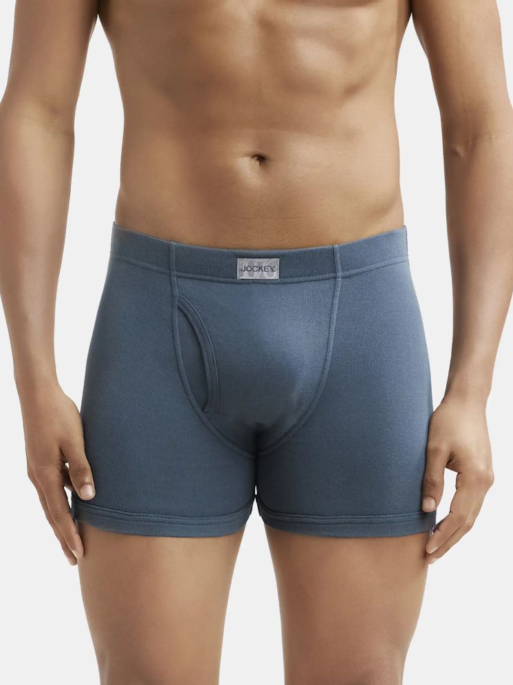     			Jockey 8008 Men Super Combed Cotton Rib Solid Boxer Brief - Deep Slate