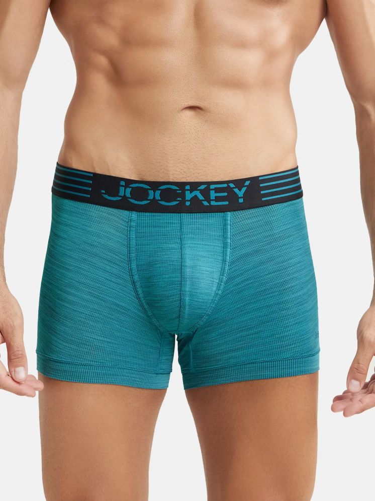     			Jockey MM05 Men Microfiber Mesh Elastane Performance Trunk with StayDry Technology - Ocean Depth