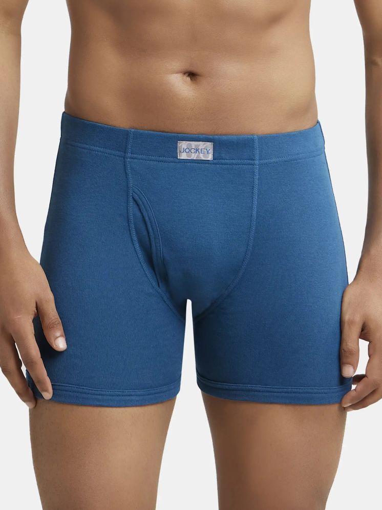     			Jockey 8008 Men Super Combed Cotton Rib Solid Boxer Brief - Seaport Teal