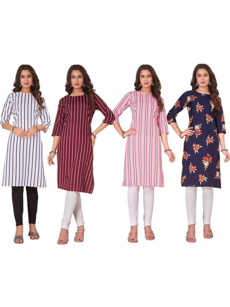     			KETAKI FASHION Crepe Printed Straight Women's Kurti - Multicolor7 ( Pack of 4 )