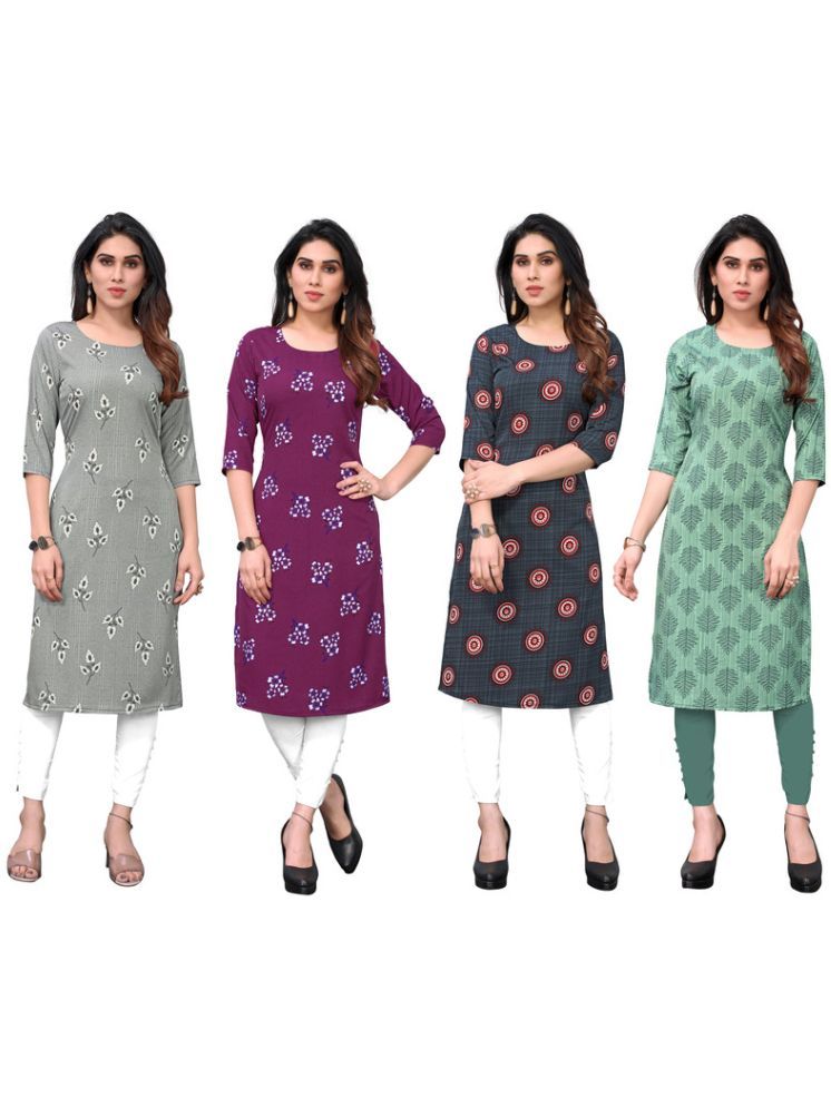     			KETAKI FASHION Crepe Printed Straight Women's Kurti - Multicolor4 ( Pack of 4 )